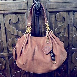Sold……… Vintage Y2K Juicy Couture Brown Leather Shoulder Bag